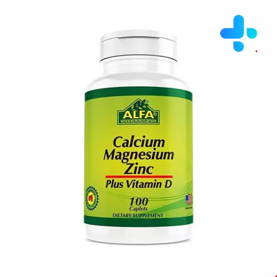 Alfa Vitamins Calcium Magnesium Zinc Plus Vitamin D 100 caplet