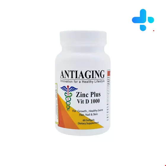 Antiaging Zinc Plus Vit D3 1000 60 Softgel