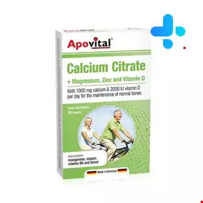 Apovital Calcium Citrate and Magnesium Zinc and Vitamin D 30 Tablet 