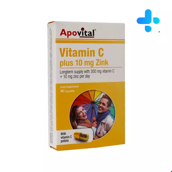 Apovital Vitamin C Plus 10 mg Zink 40 Capsule 