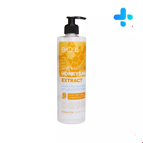 Biol Hair Mask Honey & Milk for Dry and Damaged Hair 500 ml