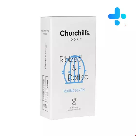 Churchills Ribbed And Dotted Condom With Lubricant And Vanilla Oil