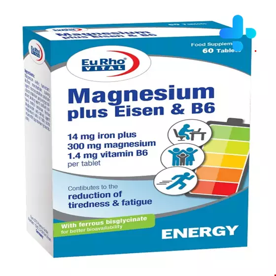 Eurho Vital Magnesium Plus Eisen And B6 60 Tabs