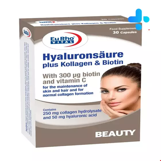 Eurho vital Hyaluron Plus Kollagen And Biotin 30 Caps