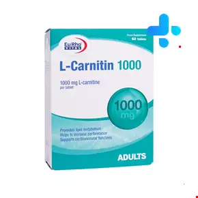 قرص ال کارنیتین 1000 میلی گرم یورو ویتال 60 عددی