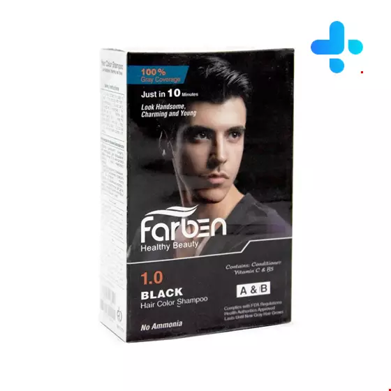 Farben Color Shampoo Black For Men 150ml