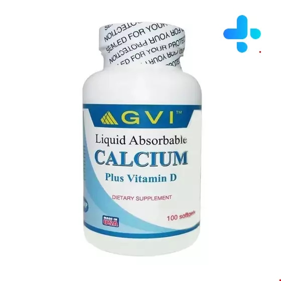 GVI Liquid Calcium Plus Vitamin D 100 Softgel