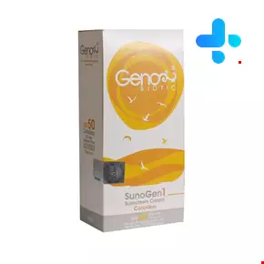 کرم ضد آفتاب ژنوبایوتیک SPF50 بی رنگ مناسب پوست های چرب و مختلط 50 گرم