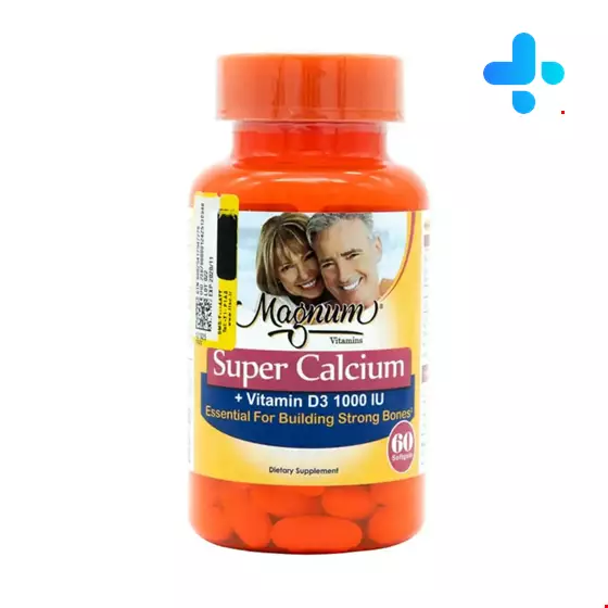 Magnum Vitamins Super Calcium with Vitamin D3 1000 IU Softgel