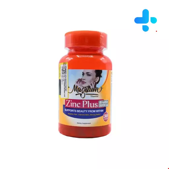 Magnum Vitamins Zinc Plus Biotin 5000 mcg 