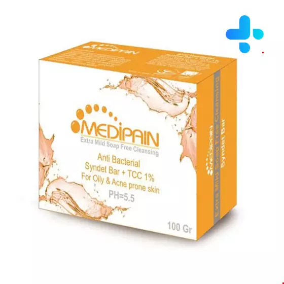 Medipain Anti Bacterial Syndet Bar + TCC 1% 100 Mg