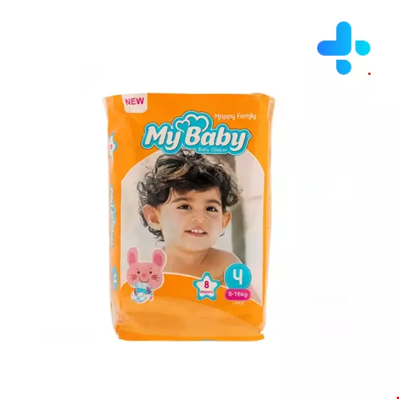 My Baby Size 4 Happy Family 8 Diapers