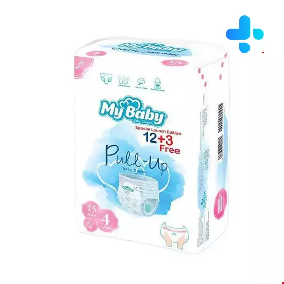 My baby pull up 15 diapers pack size 4