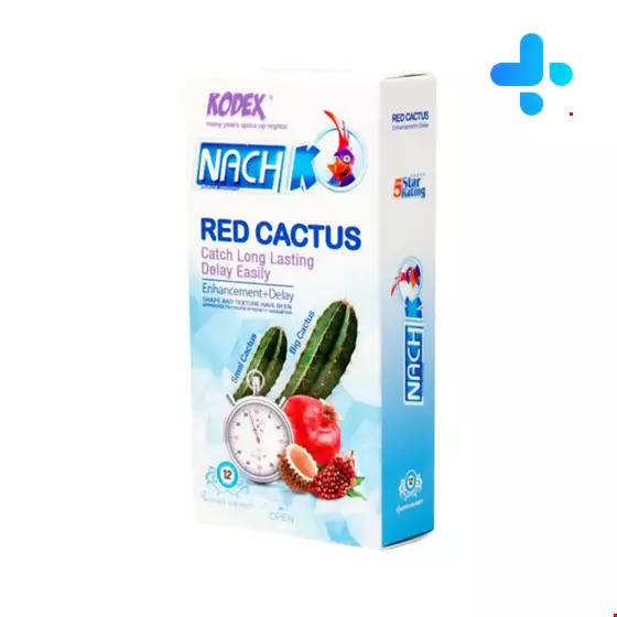 Nach Kodex Red Cactus Catch Long Lasting Delay Condom 12 PCS
