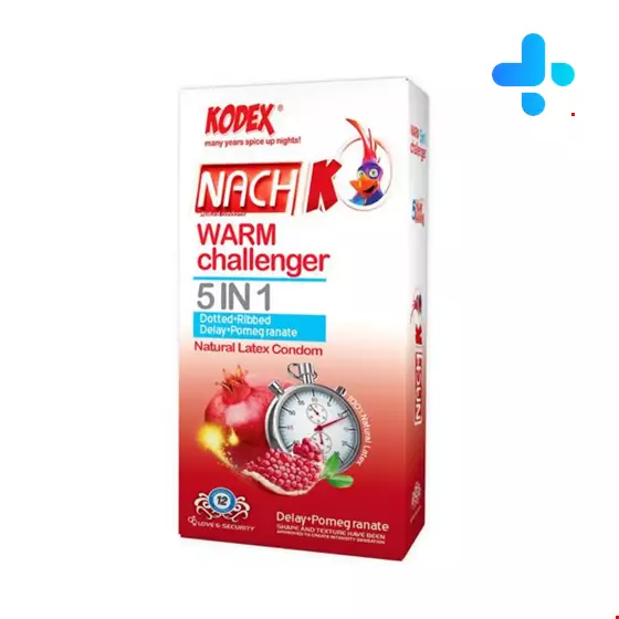 Nach Kodex Warm Challenger 5 in 1 Delay Condom 12 PCS
