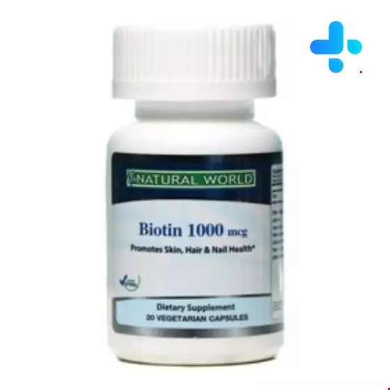 Natural World Biotin 1000 mcg 30 Capsules