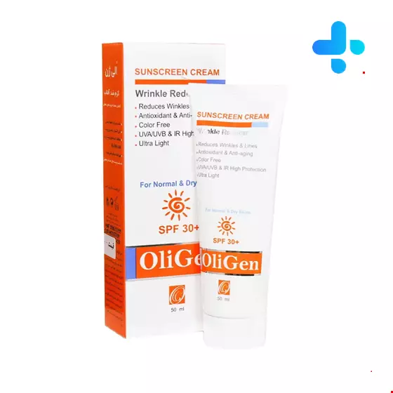 Oligen Wrinkle Reducer Sunscreen Cream SPF30 for Normal and Dry Skin 50 Ml