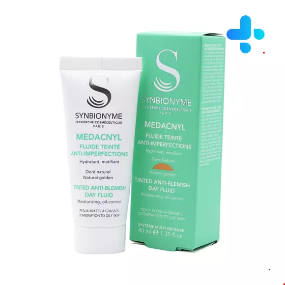 Synbionyme Medacnyl Fluide Anti Imperfections For Combination To Oily Skin Natural Golden 40 Ml