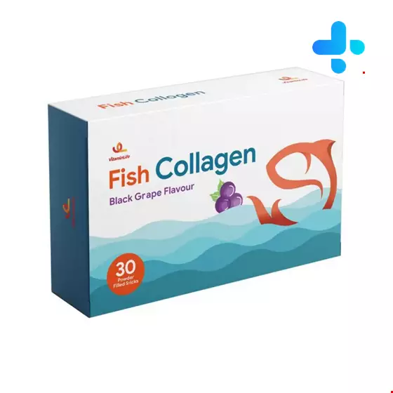 Vitamin Life Fish Collagen Black Grape Flavour 30Sasha