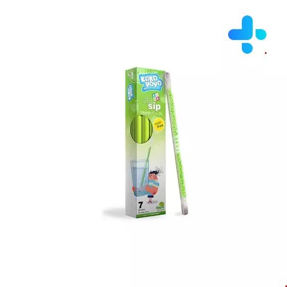 Vitasip Kids Vitamin C And Zinc apple flavoured 7 Straws