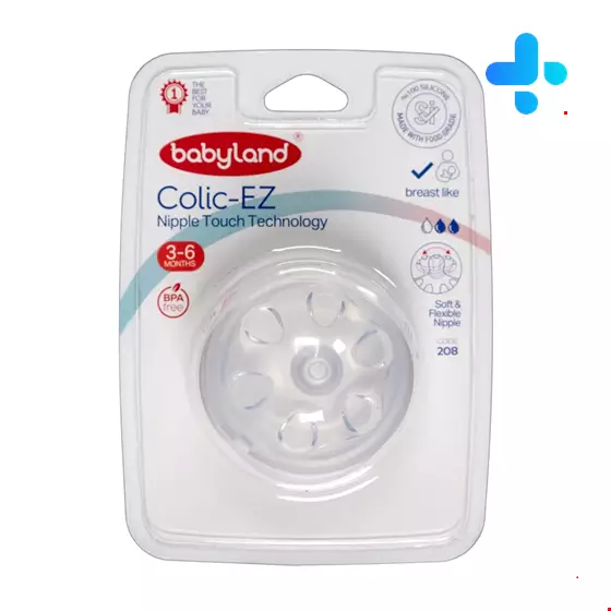 Baby Land Colic EZ Nipple Touch Technology Code 208