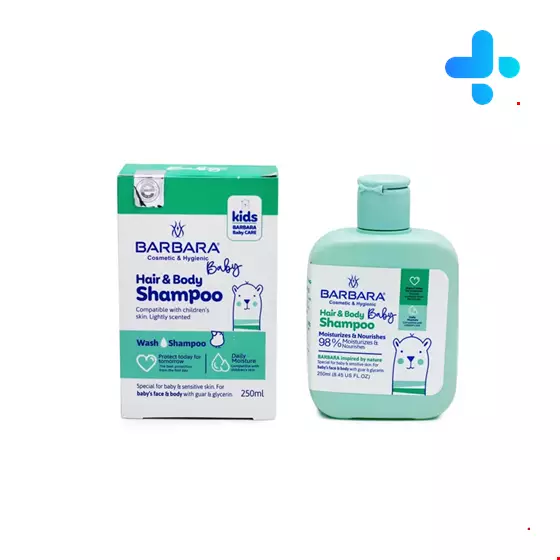 Barbara Baby Head And Body Shampoo Containing Guar And Glycerin Green 250 Ml