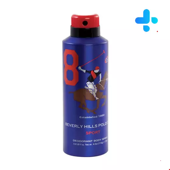 Beverly Hills Polo Club Sport Deodorant Body Spray Number 8 For Men 175 Ml