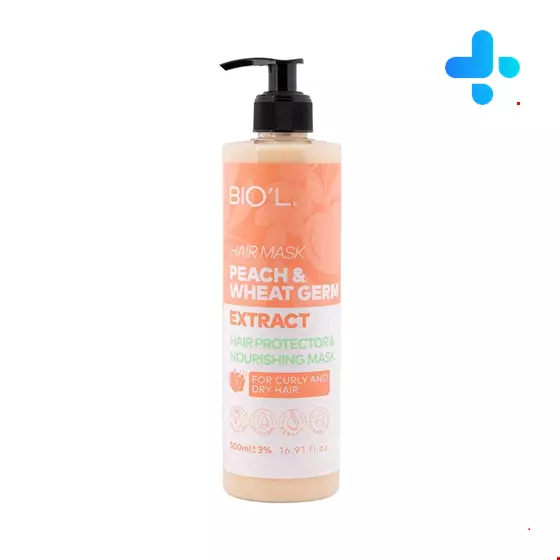 Biol Hair Mask Extract Peach And Wheat for Dry and Curly Hair 500 ml