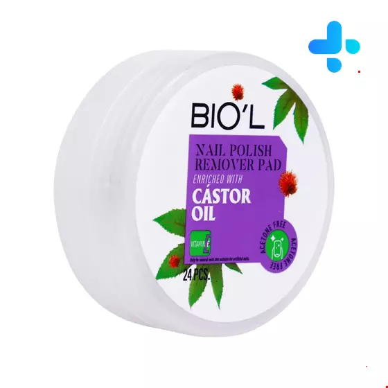 Biol Nail Polish Remover Pad Aceton Free 24 Pcs