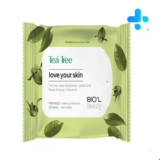 Biol Tea Tree Make Up Remover For Oily Skin 20 Wipes
