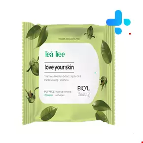 Biol Tea Tree Make Up Remover For Oily Skin 20 Wipes