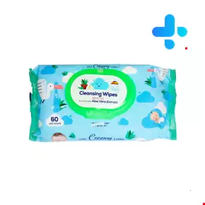 Canvas Baby Cleaning Wipes Containing Aloe Vera Extract 60 Pcs