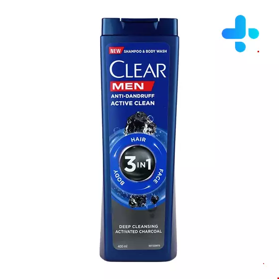 Clear Anti Dandruff Active Clean Men Shampoo 3 In 1
