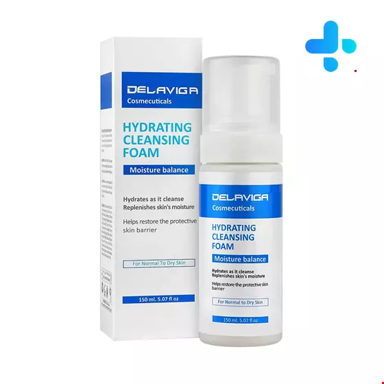 Delaviga Facial cleansing foam suitable for normal and dry skin 150 ml