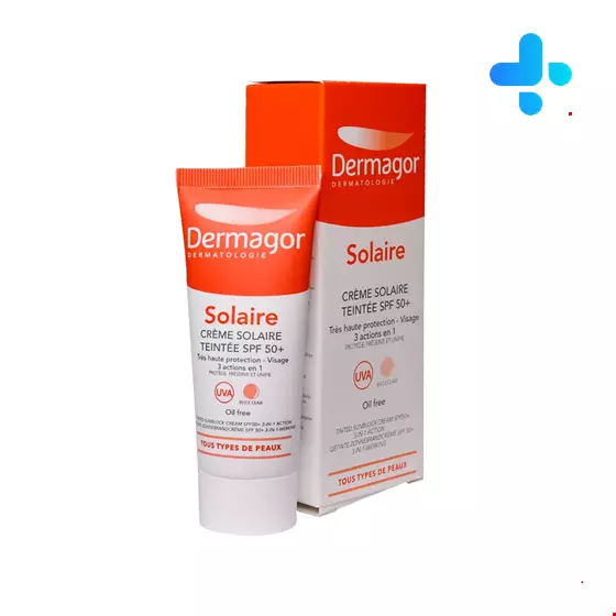 DERMAGOR tinted sunblock cream SPF50+ oil free 40ML 