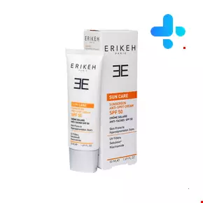 کرم ضد آفتاب و ضد لک SPF5 0 بی رنگ اریکه 50 میلی لیتری