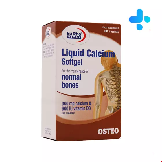 Eurho Vital Liquid Calcium 60 Softgels