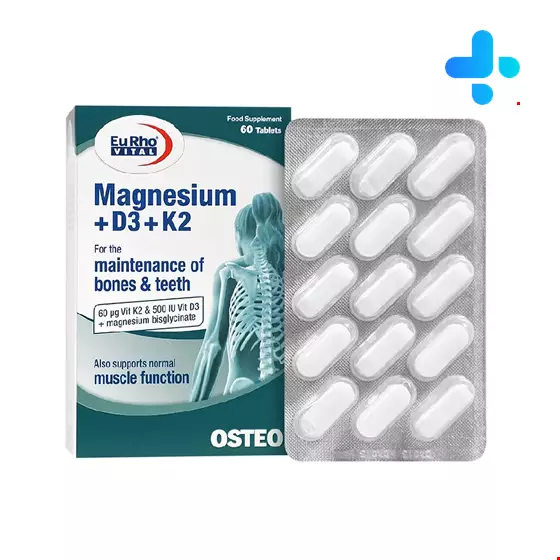 Eurho Vital Magnesium Plus D3 And K2  60 Tabs