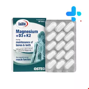 Eurho Vital Magnesium Plus D3 And K2  60 Tabs