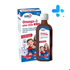 شربت امگا3 پلاس زینک کیدز یوروویتال 200 میلی لیتری