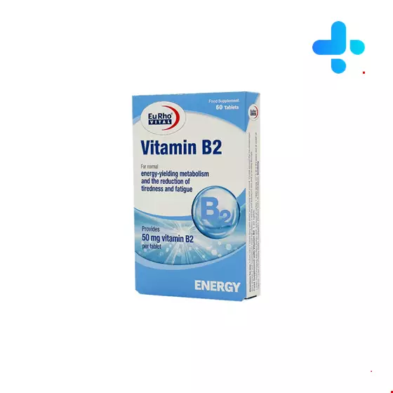 Eurho Vital Vitamin B2 Food Supplement 50 mg - 60 Tabs