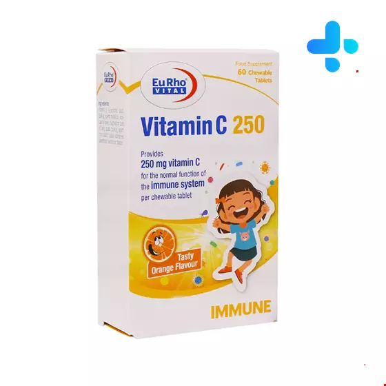 Eurho Vital Vitamin C 250 mg 60 Chewable Tablets