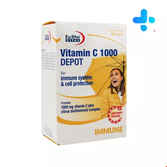 Eurho Vital Vitamin C ۱۰۰۰ Depot ۶۰ Tabs