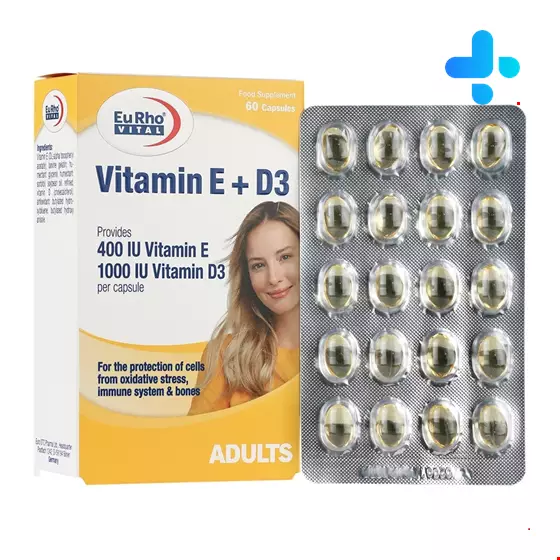 Eurhovital Vitamin E And D3 60 Caps