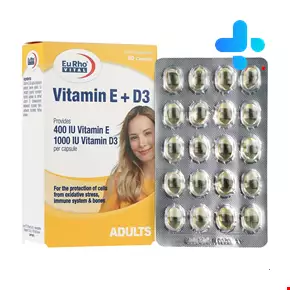 Eurhovital Vitamin E And D3 60 Caps