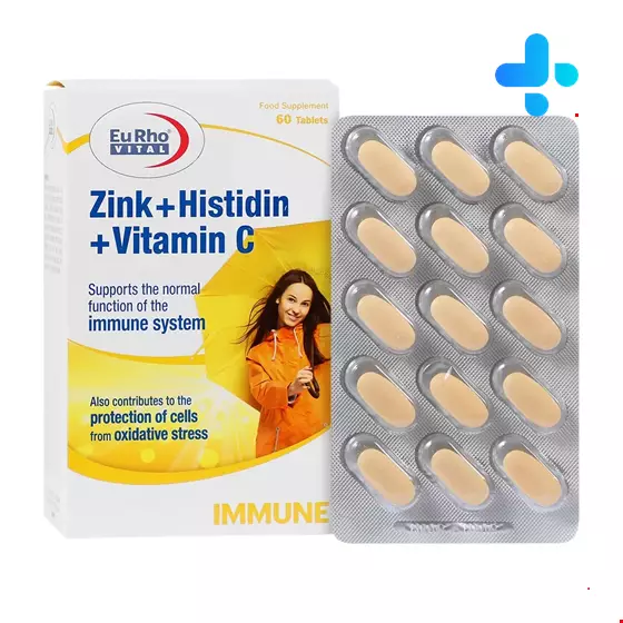Eurhovital Zinc Histidin And Vitamin C 60 Tablets