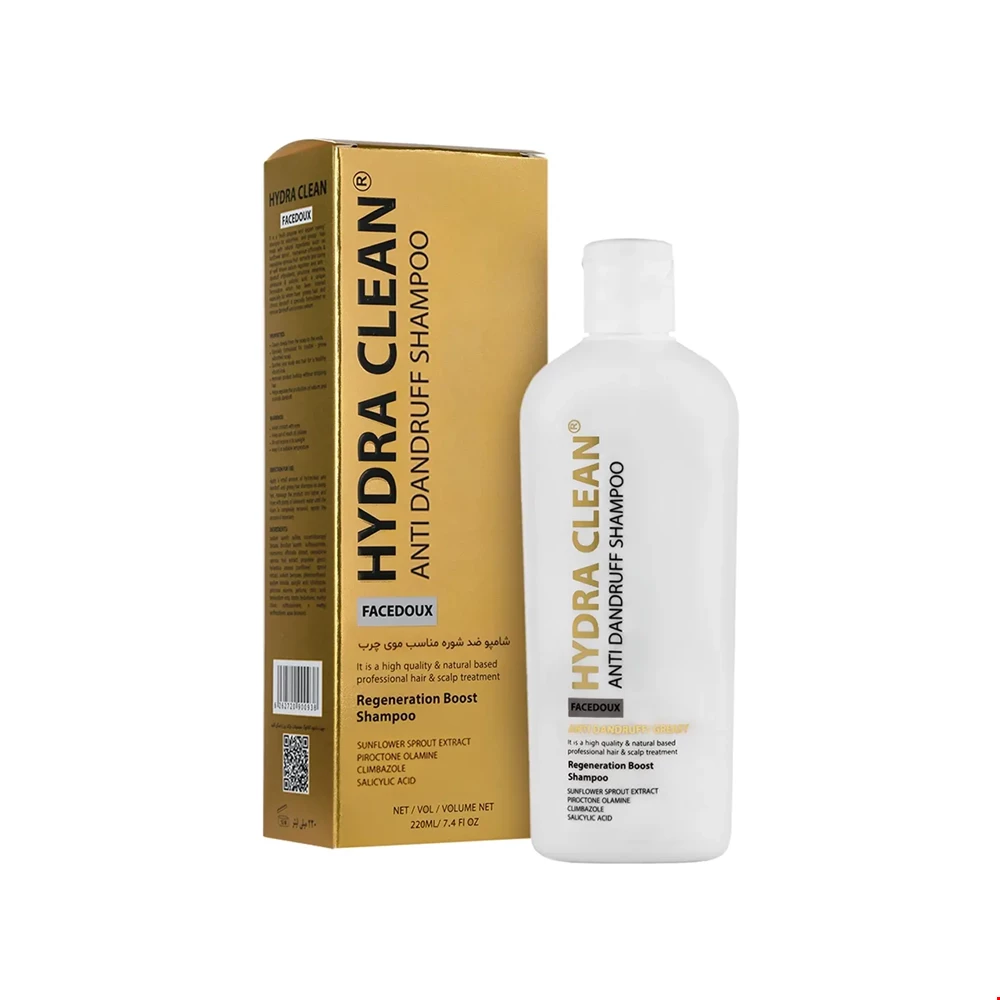 شامپو ضد شوره موی چرب هیدراکلین برند فیس دوکس 220 میلی لیتری