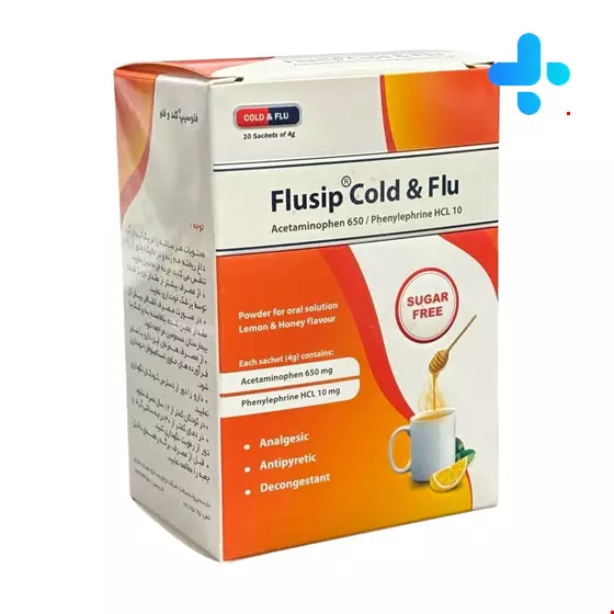 Flusip Cold & Flue Powder With lemon & honey 10 Sachets