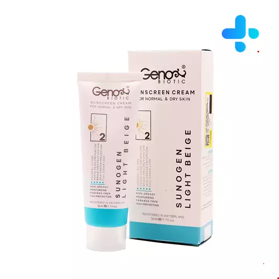 Geno Biotic SunoGen Sunscreen Cream SPF50 for Normal and Dry Skin  50 gr