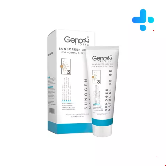 Geno Biotic SunoGen Sunscreen Cream SPF50 for Normal and Dry Skin  50 gr